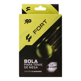 Bola Tênis de Mesa Fort com 6 bolas (2 estrelas branca)